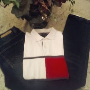 Boys Tommy Hilfiger Polo and jeans bundle